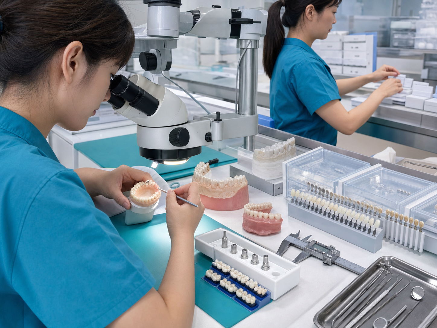 Dental laboratory quality inspection and dispatch area in Shenzhen Bao'an